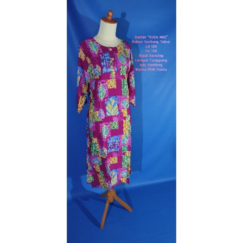 DASTER MEREK Kuda mas Long dress RAYON PREMIUM