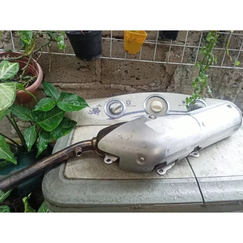 Slencer klx 250 cc klx 250cc d tracker dtracker kawasaki silencer knalpot original ori copotan stand