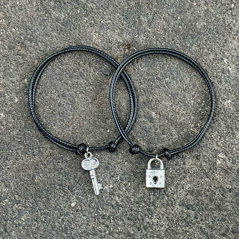 Gelang tali hitam | gelang tali couple | Gelang sahabat | gelang polos