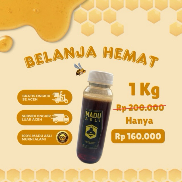 

MADU BUDIDAYA ASLI ALAMI WARNA GELAP 1 KG (1.000 gr)