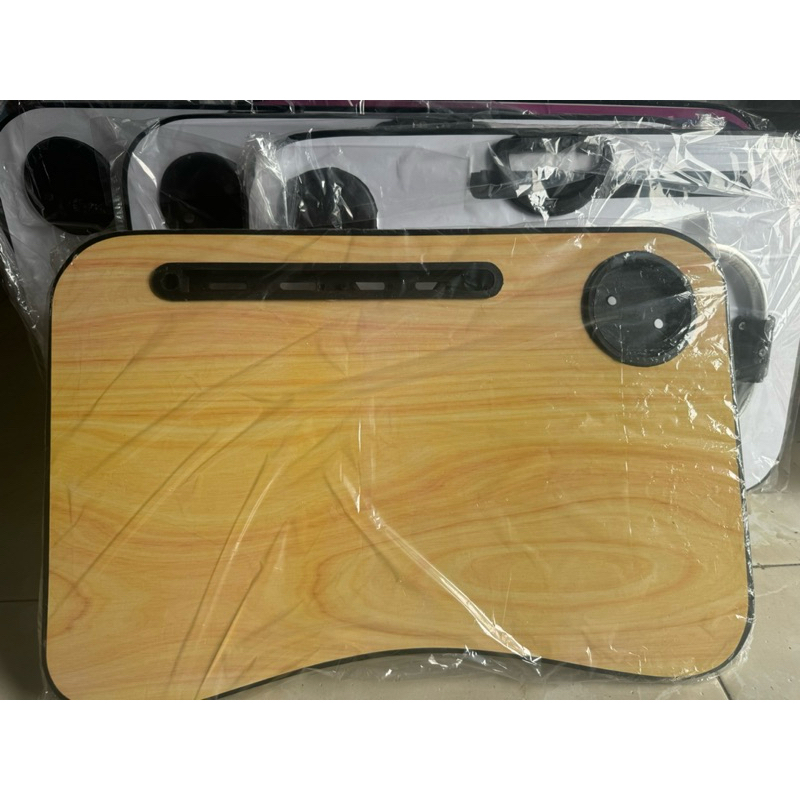 

Meja Laptop Polos Motif Kayu / Meja Lipat Belajar