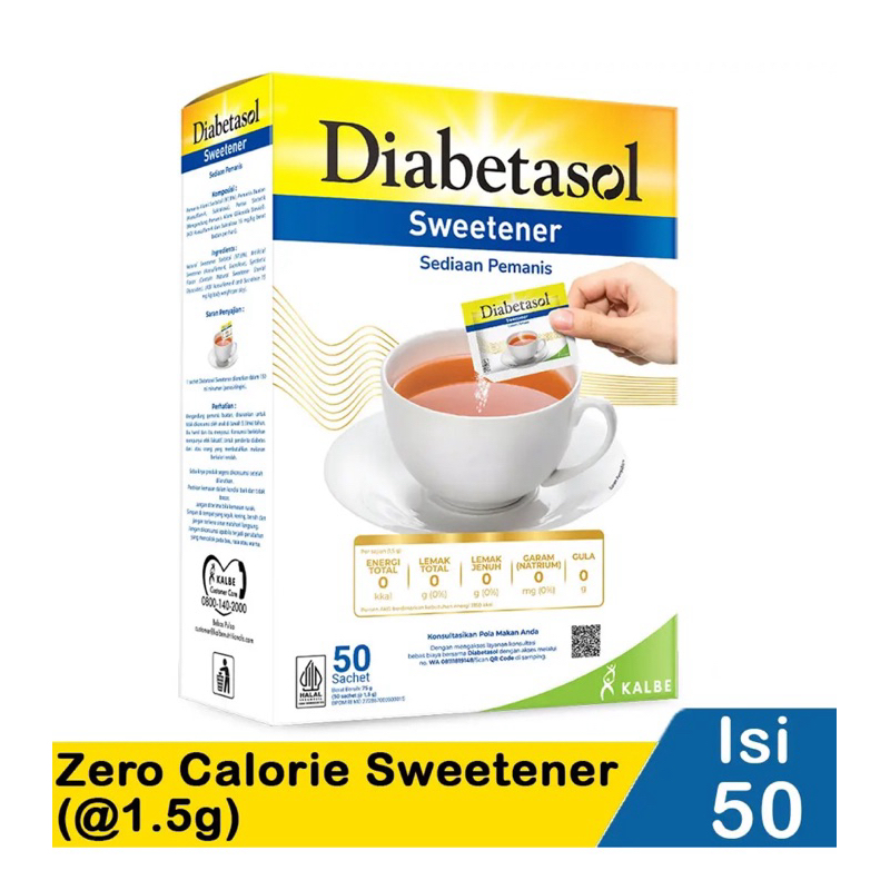 

Diabetasol Sweetener Gula Zero Calorie 50 g