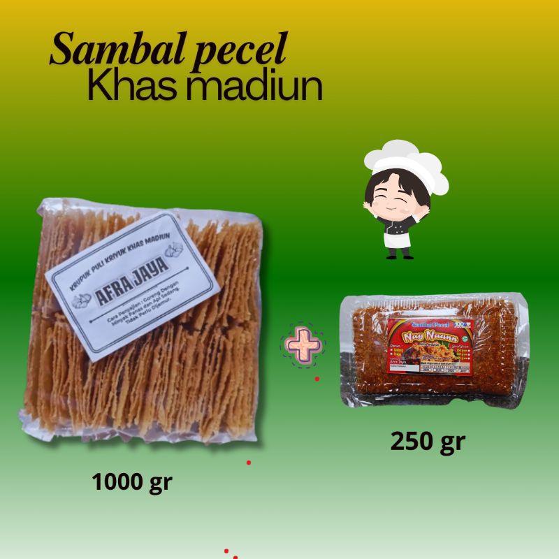 

afra jaya (1kg krupuk puli/gendar dan 250 gr sambal pecel)