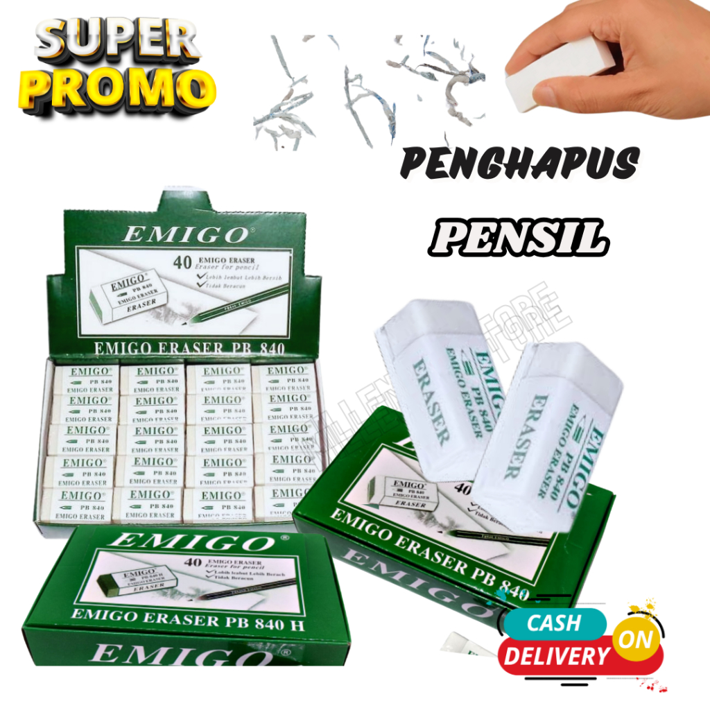 

(Harga Grosir 40 Pcs ) Penghapus Pensil Non Toxic / Penghapus Pensil / Stip Karet / Penghapus Pensil /Cod /