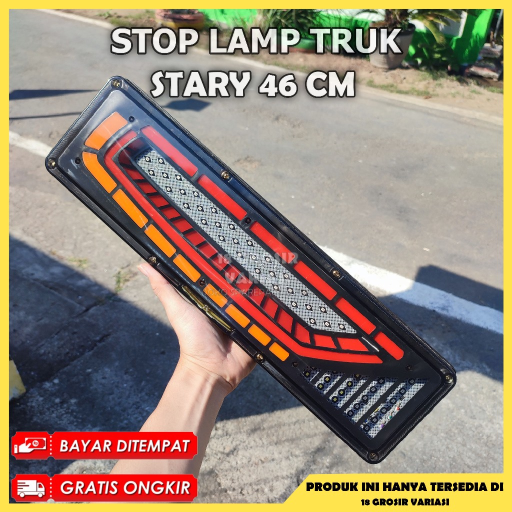 Stop Lamp Truk Starry 46 CM Lampu Belakang Truk 12V-24V Lampu Rem Truk Lampu Truk 24 Volt Variasi