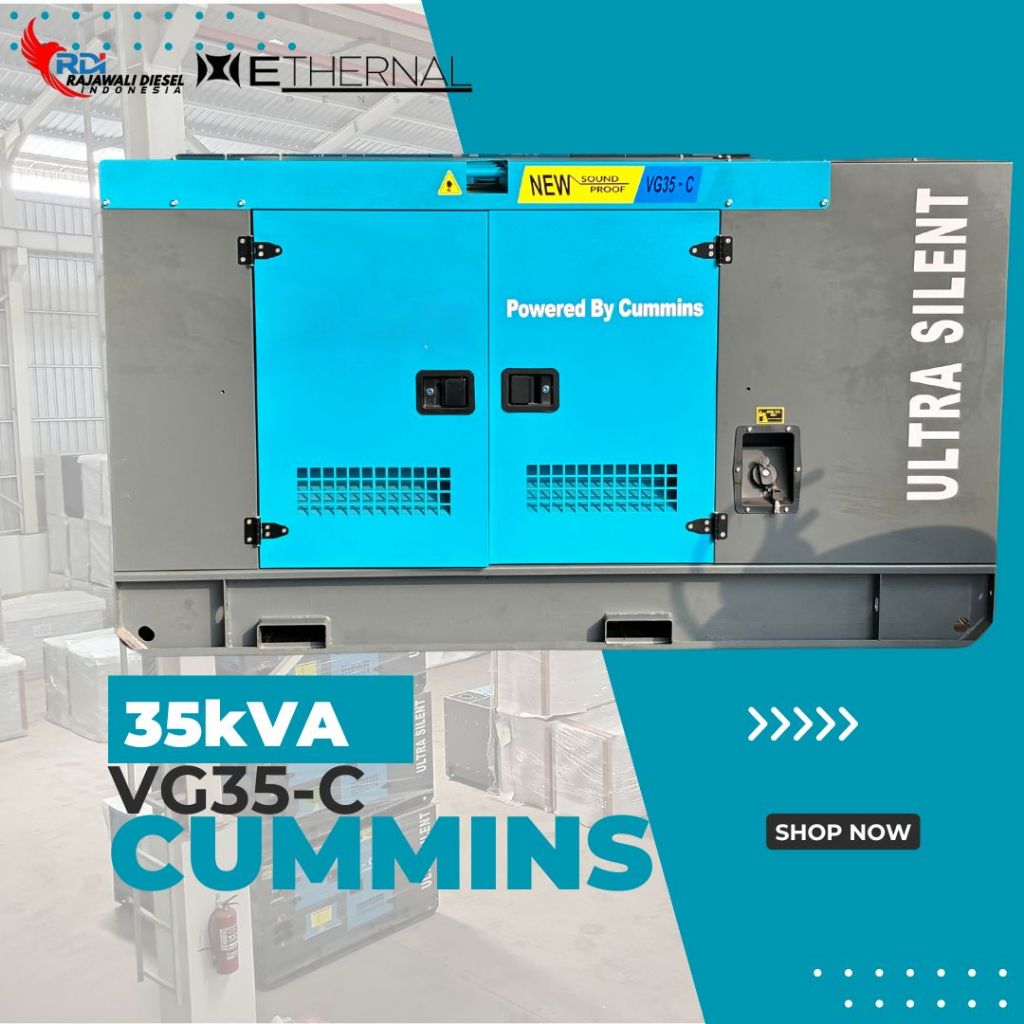 Genset Silent | 35 KVA | Genset Diesel Cummins Ultra Silent-Etheral GENSET