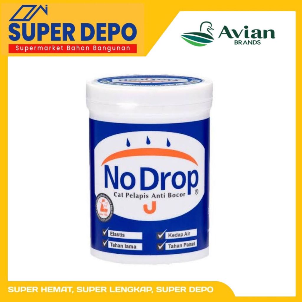 CAT TEMBOK AVIAN NO DROP BASE A PUTIH 009 1 KG