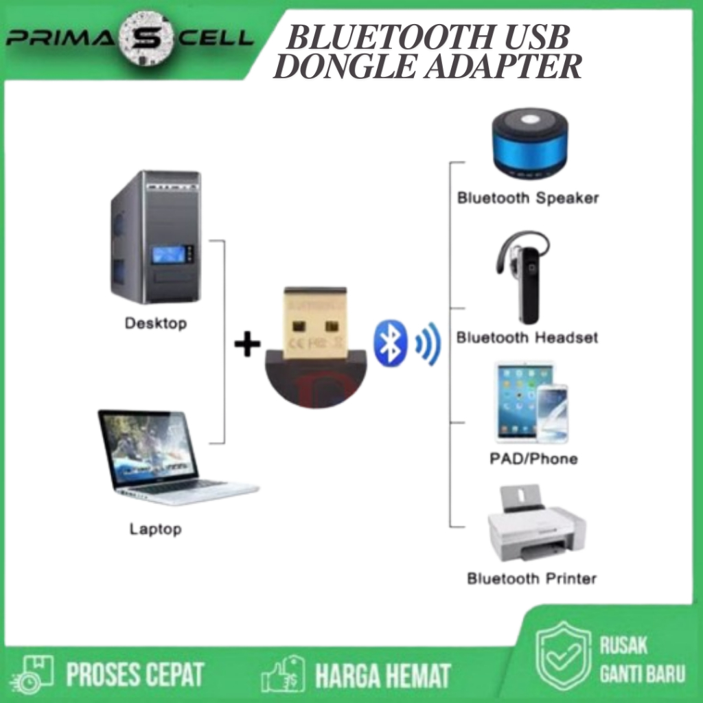 BLUETOOTH 5.0 USB DONGLE ADAPTER VERSI 5.0 CRV / USB BLUETOOTH DONGLE - Tanpa Driver