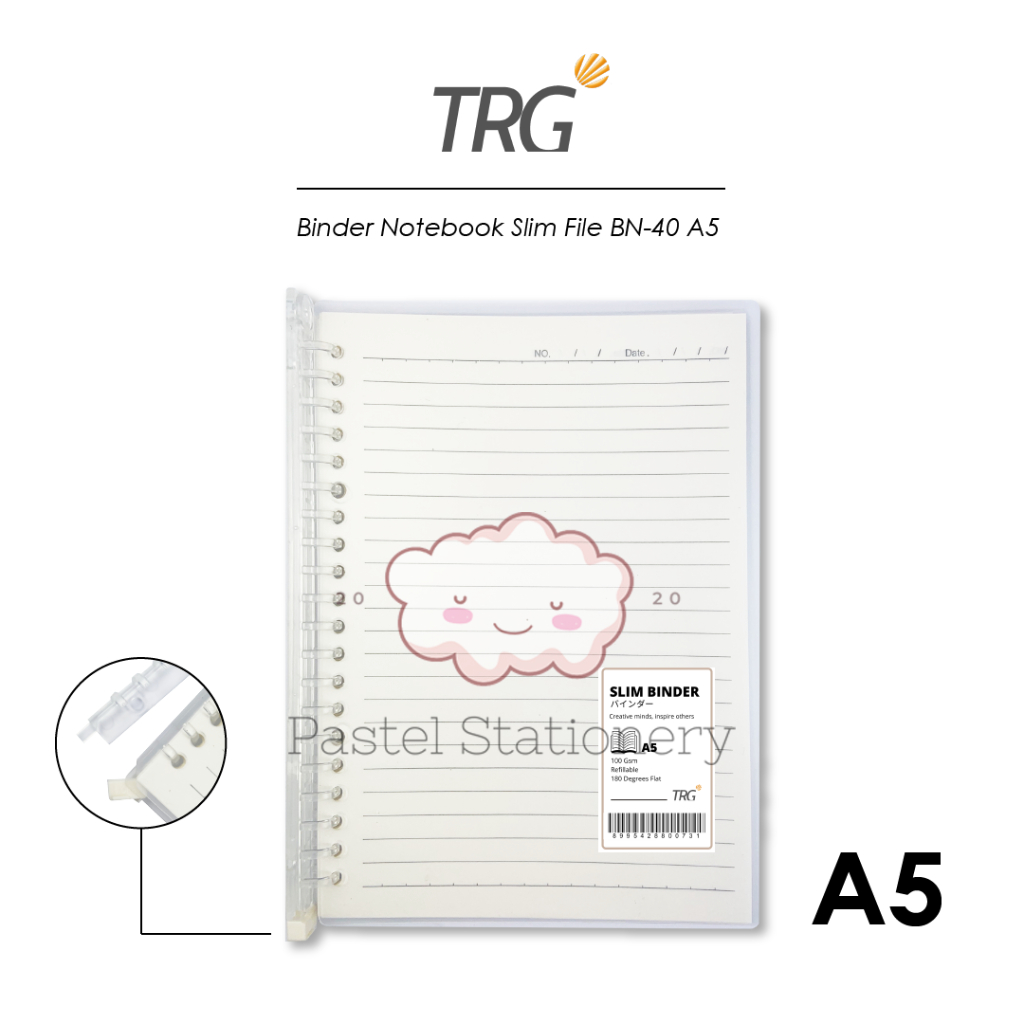 

TRG Slim File Binder Note BN-40-A5 - Buku Tulis Catatan Notebook Transparan TRG