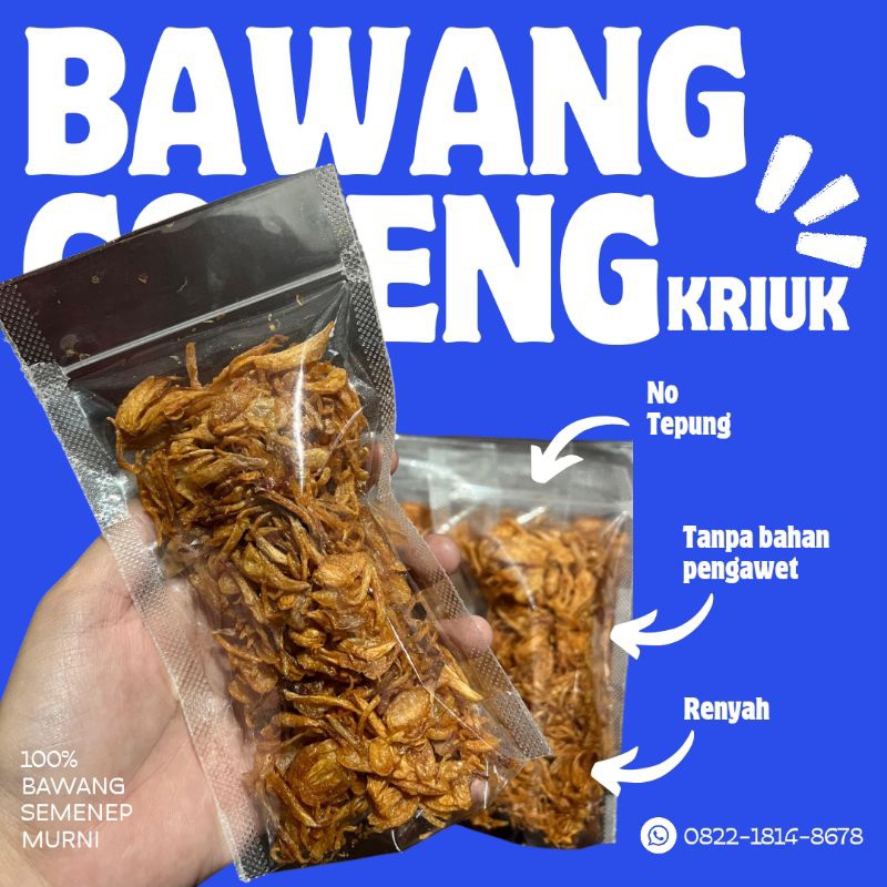 

BAWANG GORENG PREMIUM ASLI SUMENEP 55 GRAM