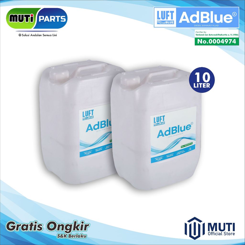Adblue 10 Liter Cairan Diesel Exhaust Fluid Luft Blue DEF Luftblue DEF