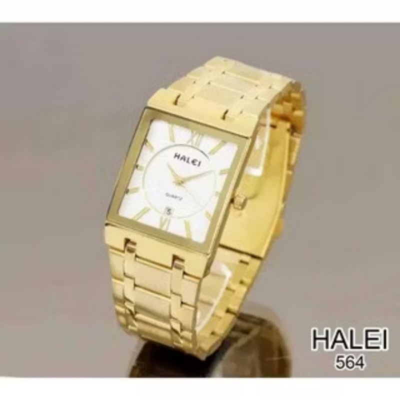 jam tangan Halei 564 warna emas