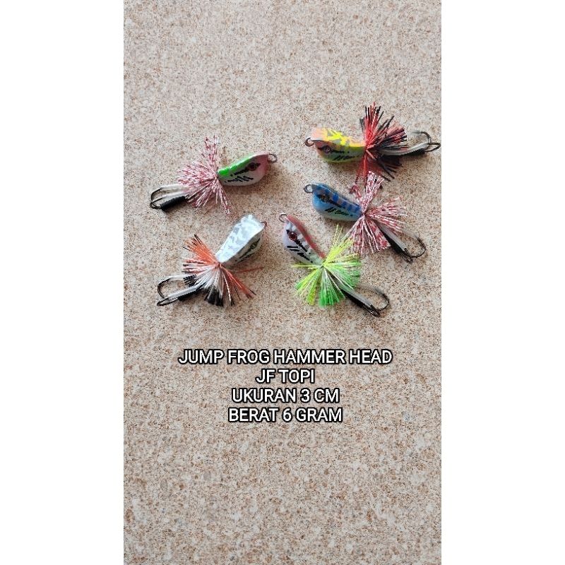 Umpan Casting JUMP FROG TOPI 3 CM / HAMMER HEAD