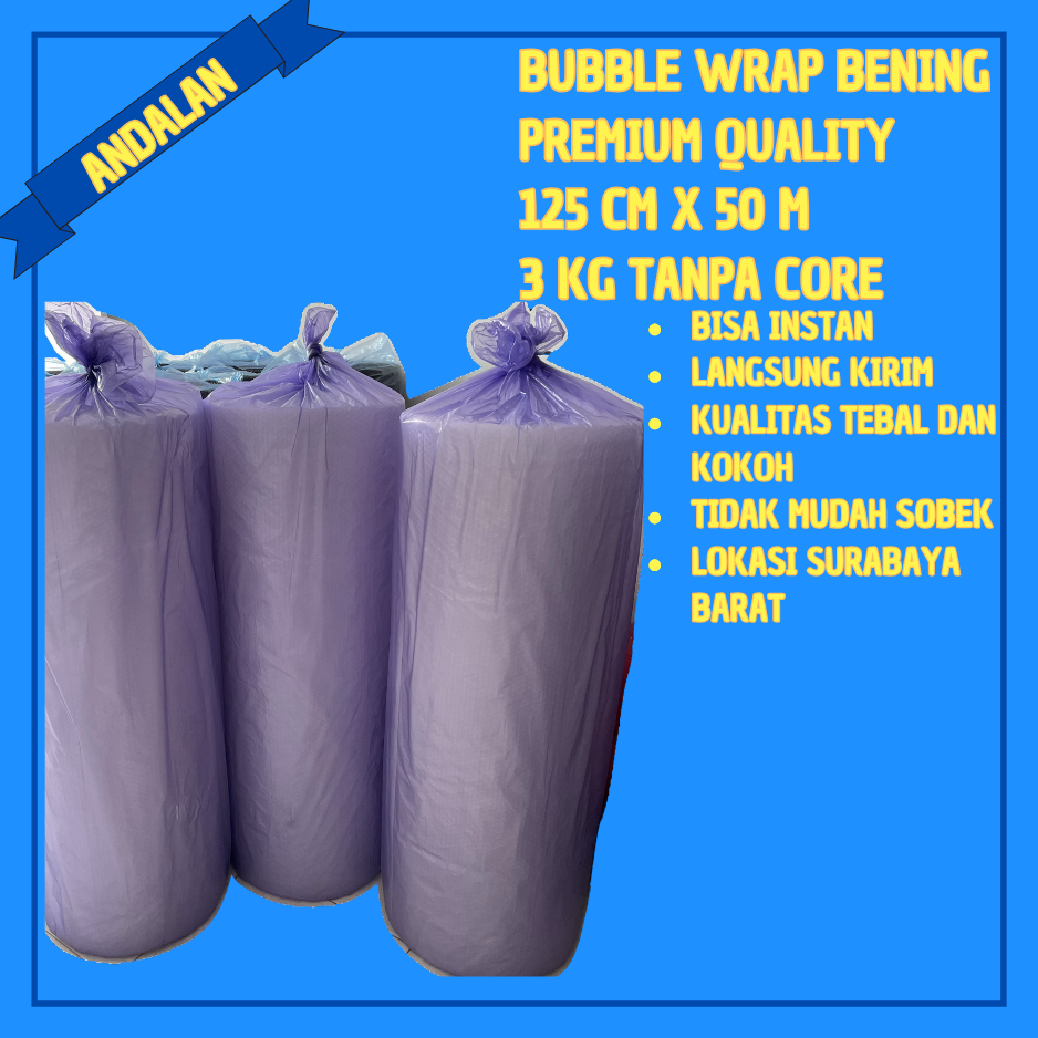 

BUBBLE WRAP BENING 3KG PREMIUM 125cm x 50m