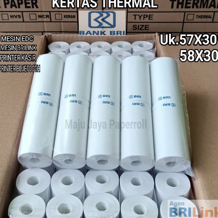 

KODE K73G 3 ROLL KERTAS THERMAL EDC LOGO BANK BRI UNTUK EDC BRILINK DLL