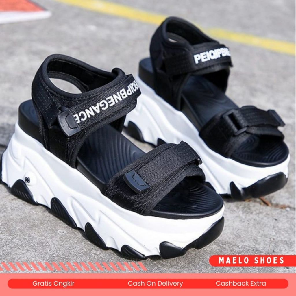 MAELLO SHOES - SANDAL WEDGES GUNUNG WANITA FASHION TINGGI 7CM CK 538