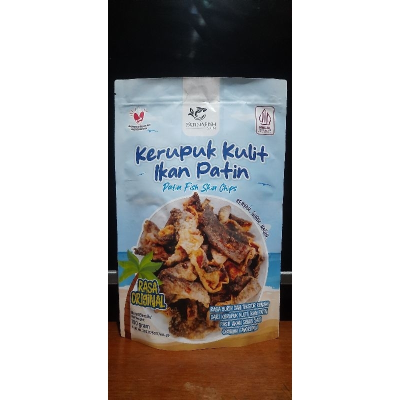 

PatinaFish Skin Crackers 100g - Kerupuk Kulit Ikan Patin - Rasa Original