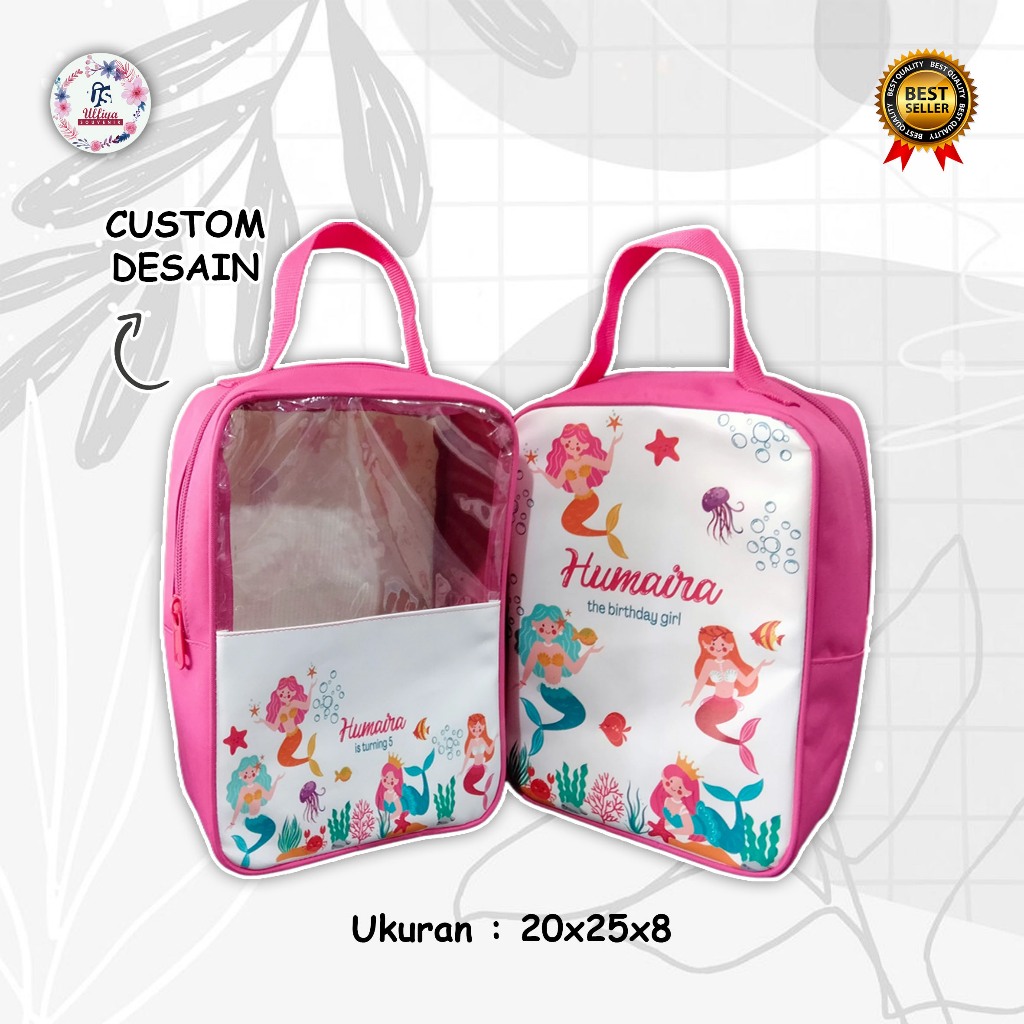 

PREMIUM MODEL SHOES BAG Tas Ultah Murah Di Bawah 15 Ribuan Tema Mermaid Dan Bisa Custom Tema Cewek Cowok, Foto, Nama