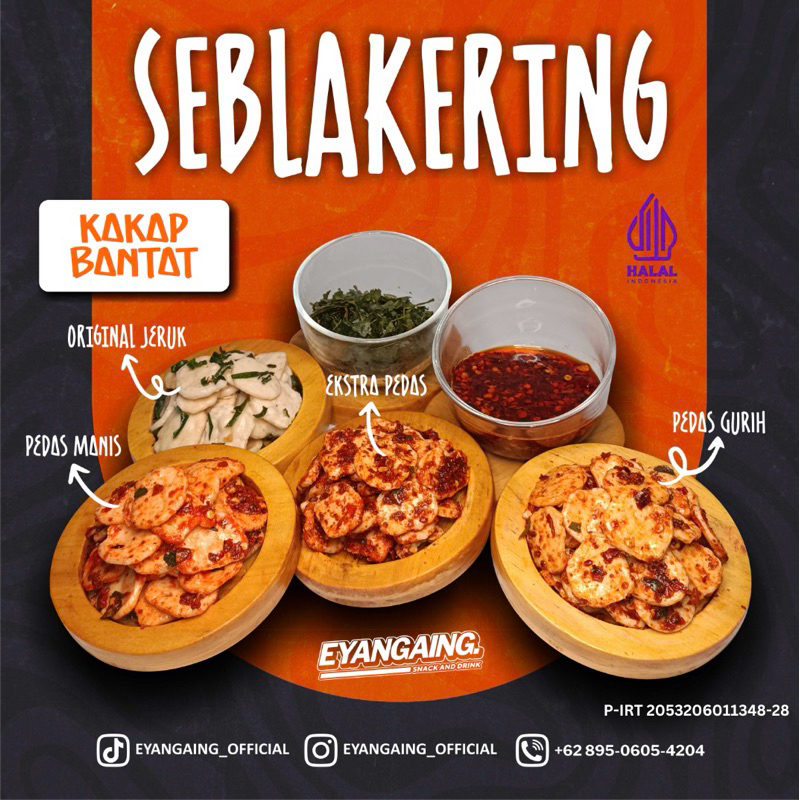 

Cemilan seblak kering kerupuk kakap bantet 250 gr pedas daun jeruk/original