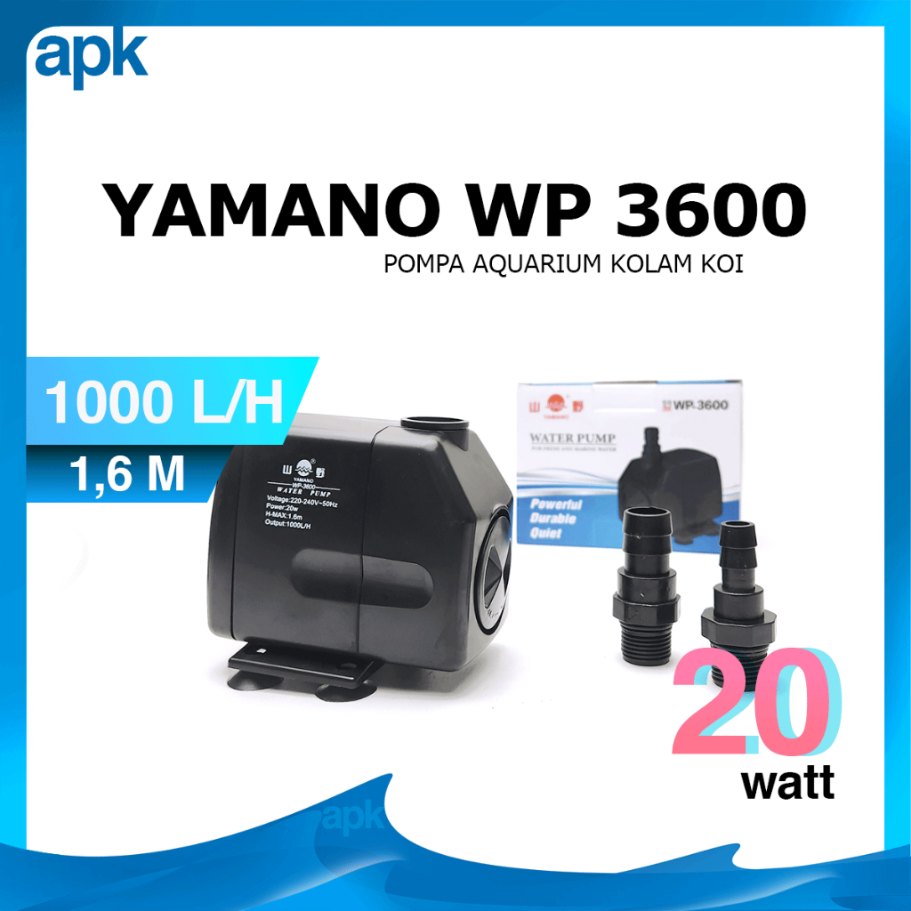 Pompa Aquarium YAMANO WP 3600 Water Pump Kolam Koi Aquascape