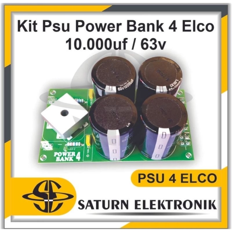 KIT PSU POWER BANK 4 ELCO POWER SUPPLY 10000UF/63V
