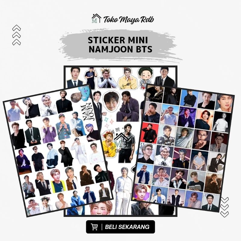 

[ 1 Set isi 25 - 30] Sticker RM BTS / Namjoon BTS Kertas A4