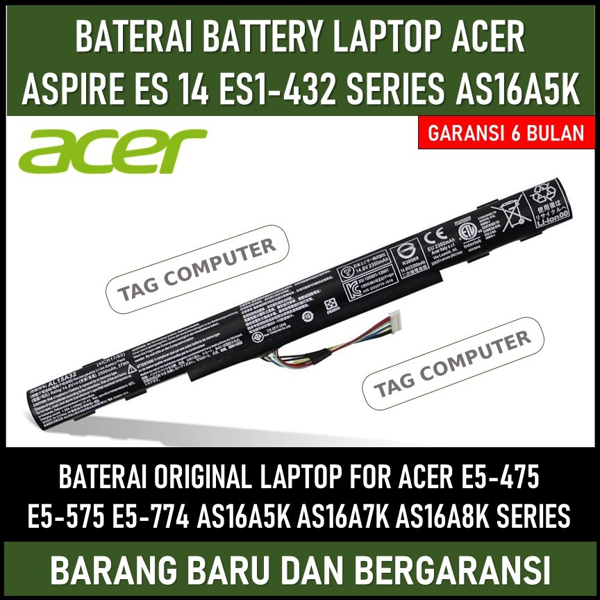 BATERAI ACER ASPIRE ES 14 ES1-432-CO85 C52R (AS16A5K)