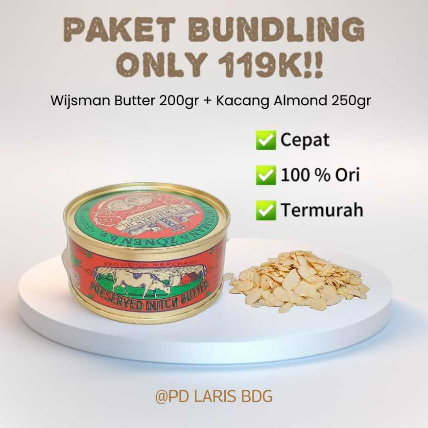 

[PAKET BUNDLING] Wijsman Butter 200gr + Kacang Almond Sliced Premium 250gr