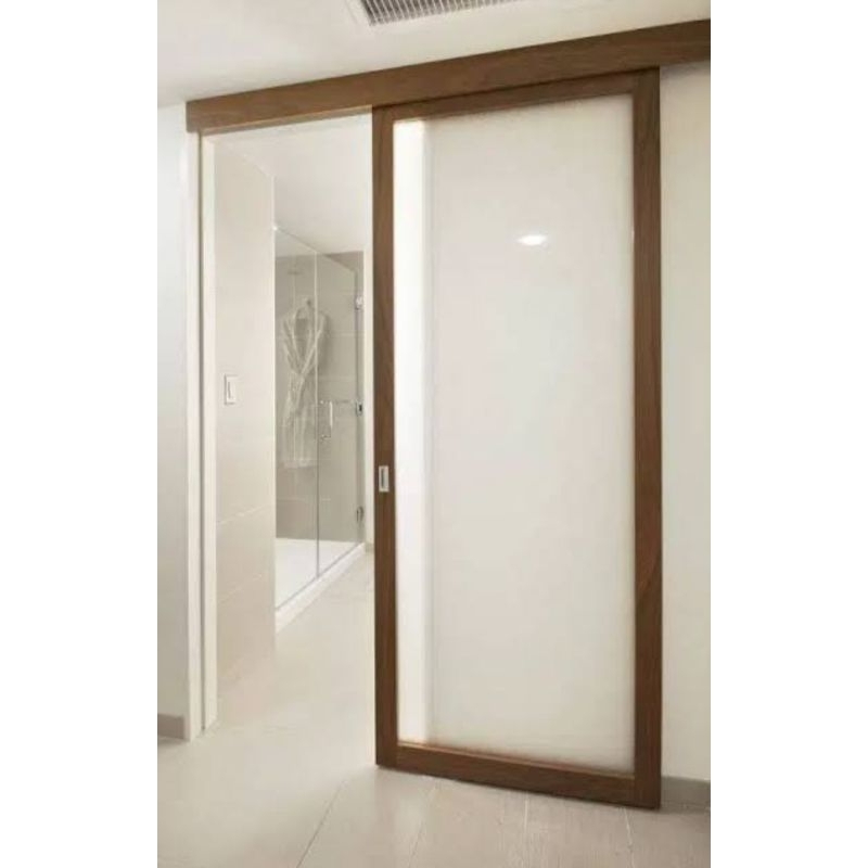 pintu geser kaca alumunium serat kayu free ongkir jabodetabek