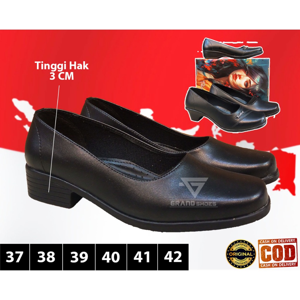 RULLIEF RULIEF Sepatu formal formil kerja kantor Kasual Wanita hak anti slip Original