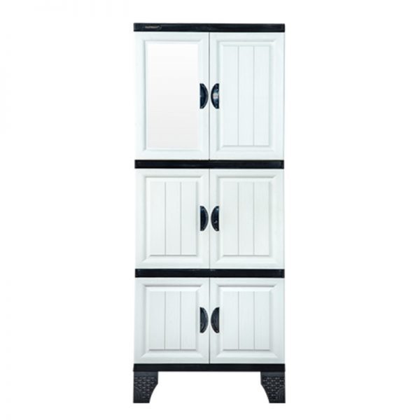 Napolly Lemari Pakaian Plastik CABRO Susun 4 kaca BCBC- R21X.CK