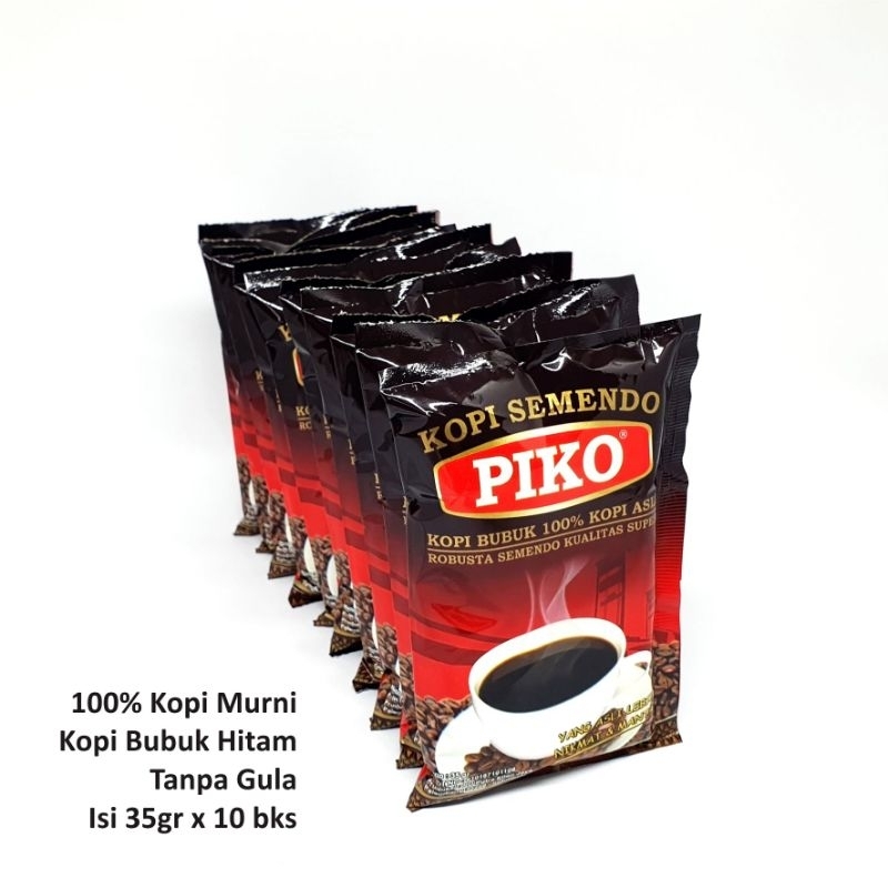 

Kopi Bubuk Robusta Semendo Super Kemasan 35gr Isi 10 Sachet Kopi Piko