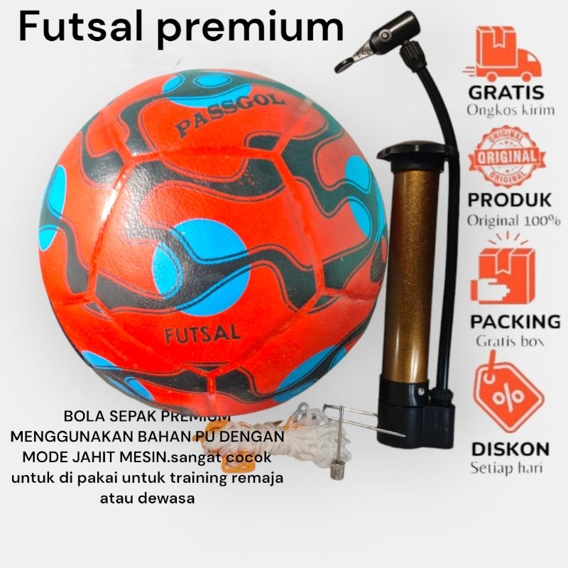 Bola futsal pasgol ori press outdoor ball size 4