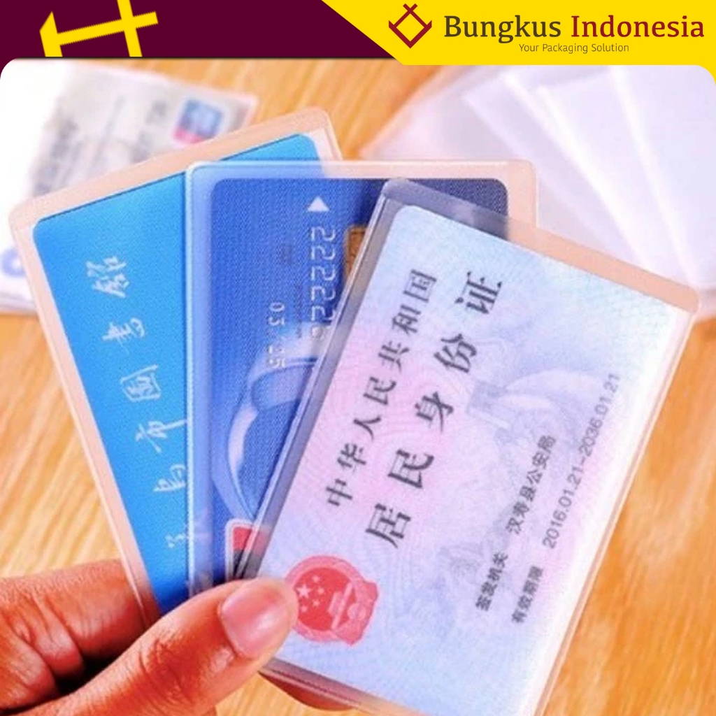 

Plastik Kartu ATM SIM KTP / Plastik Cover Kartu / Anti Gores kartu