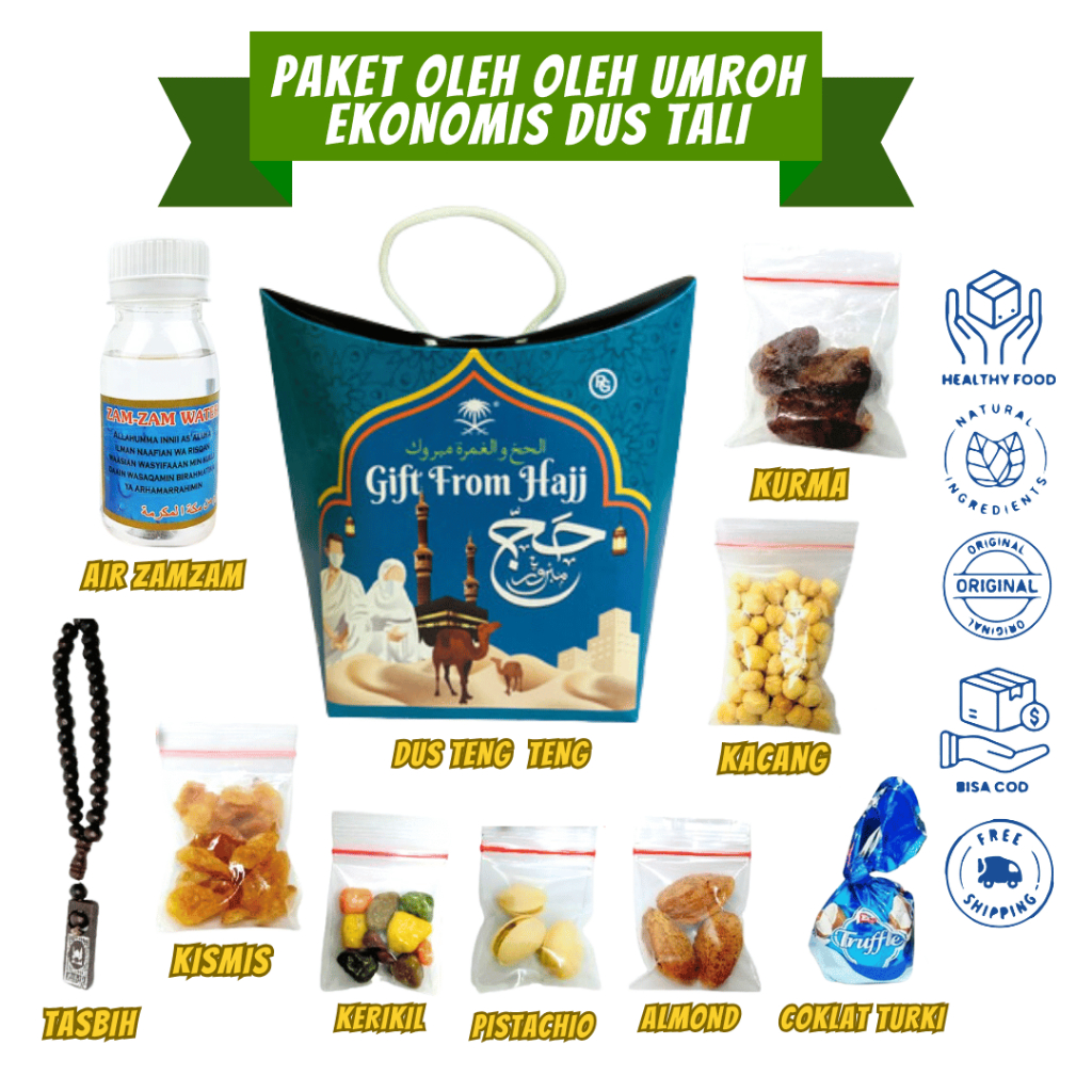 

Paket Oleh Oleh Haji dan Umroh Dus teng-teng/Tali paket Hampers gift Premium Lengkap