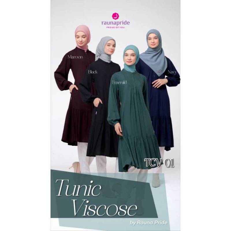 TUNIK VISCOSE BY RAUNAPRIDE/TUNIK TRENDY/TUNIK DAILY/OOTD/READY STOCK