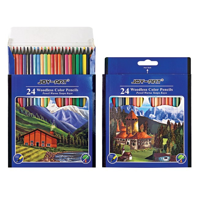 

Color Pencil Pensil Warna JOY-ART CP-118 1 Set Isi 12Warna Tanpa Kayu Stationery