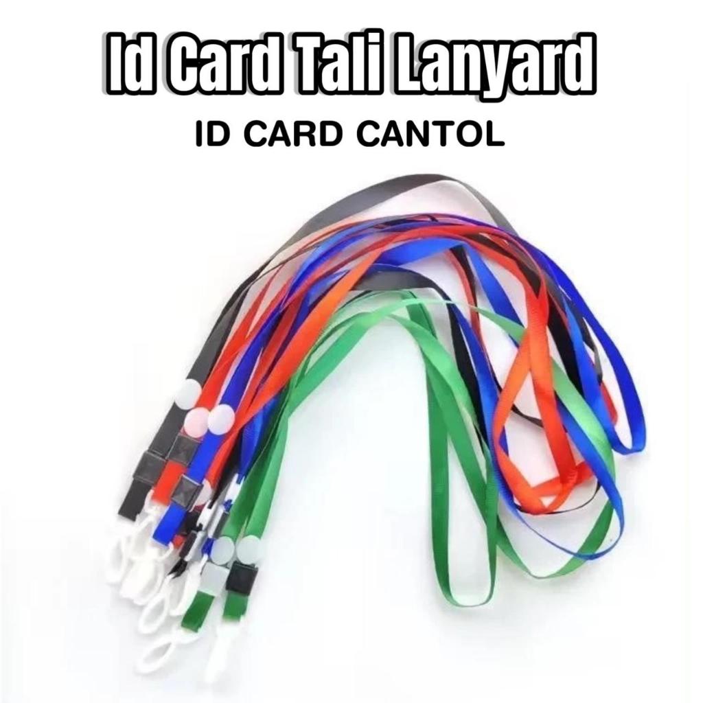 

HD 10 Pcs ID Card Tali Cantol Lanyard Card Holder Tali Lanyard ID Card