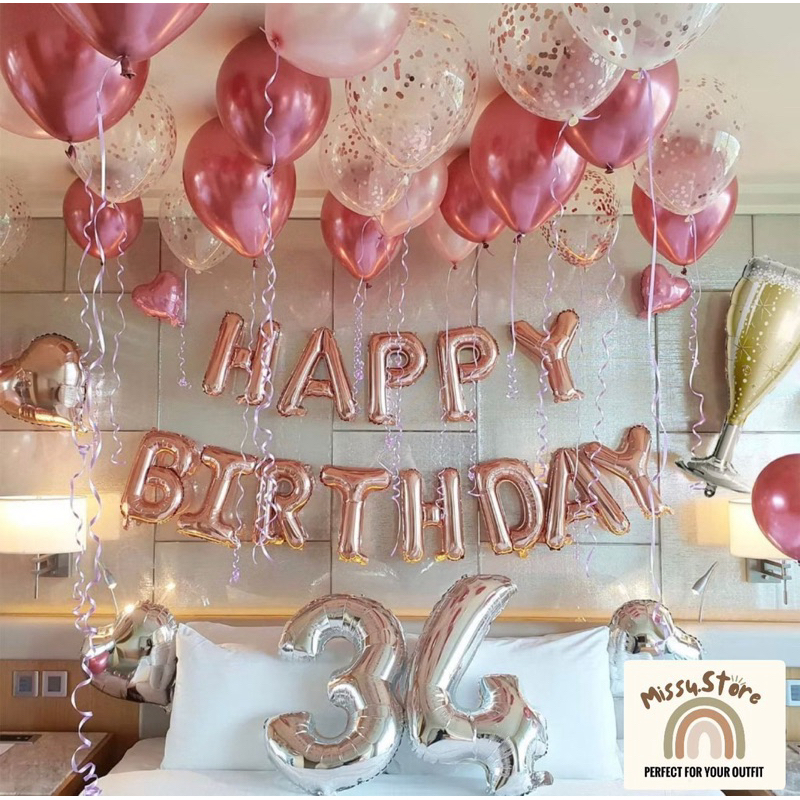 Dekorasi Ulang Tahun Romantis Rose Pink & Pink