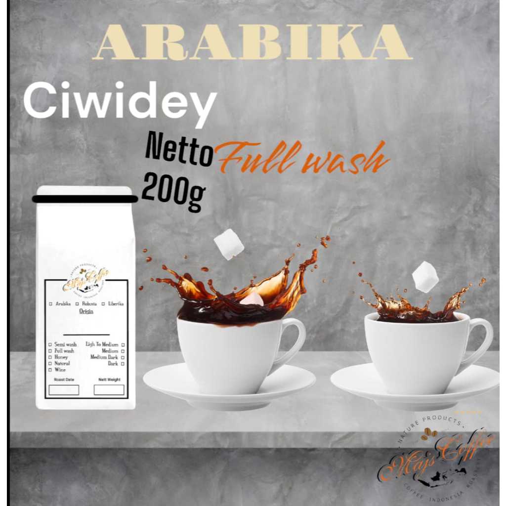 

biji kopi roasted arabika spesialty ciwidey full wash 200g