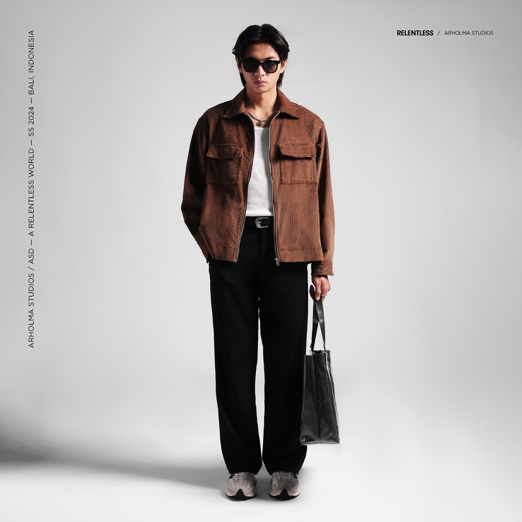 Arholma Studios - Corduroy Zip Jacket 'Hiraeth' Brown