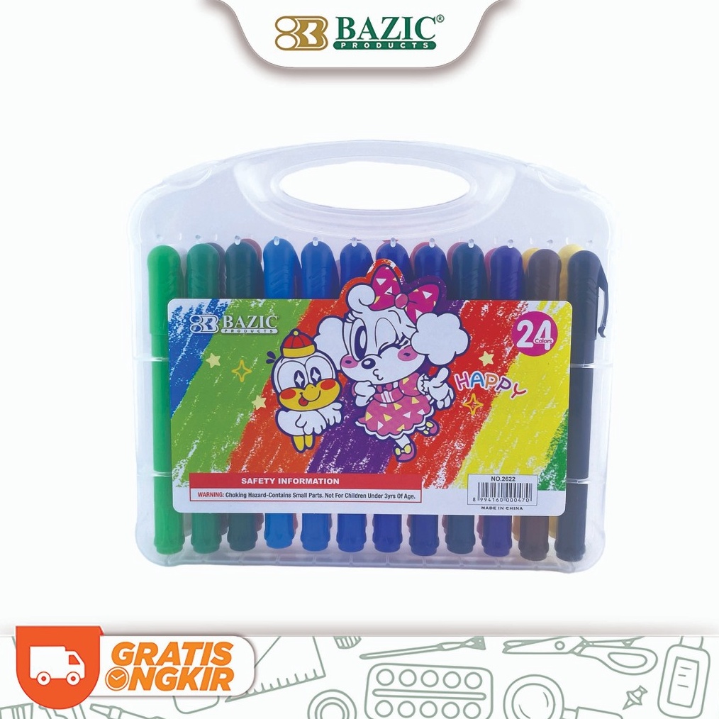 

KODE E1N Bazic Silky Oil Pastel 24 Colors Krayon Minyak