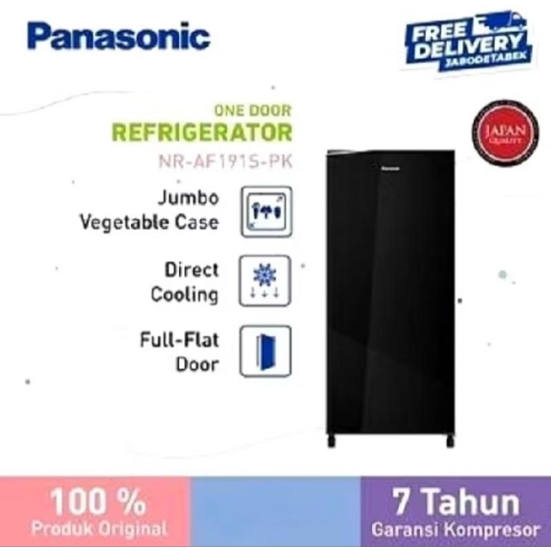Kulkas Panasonic 1 Pintu NR-AF191S-S / PK 164 L 191SS 191SPK
