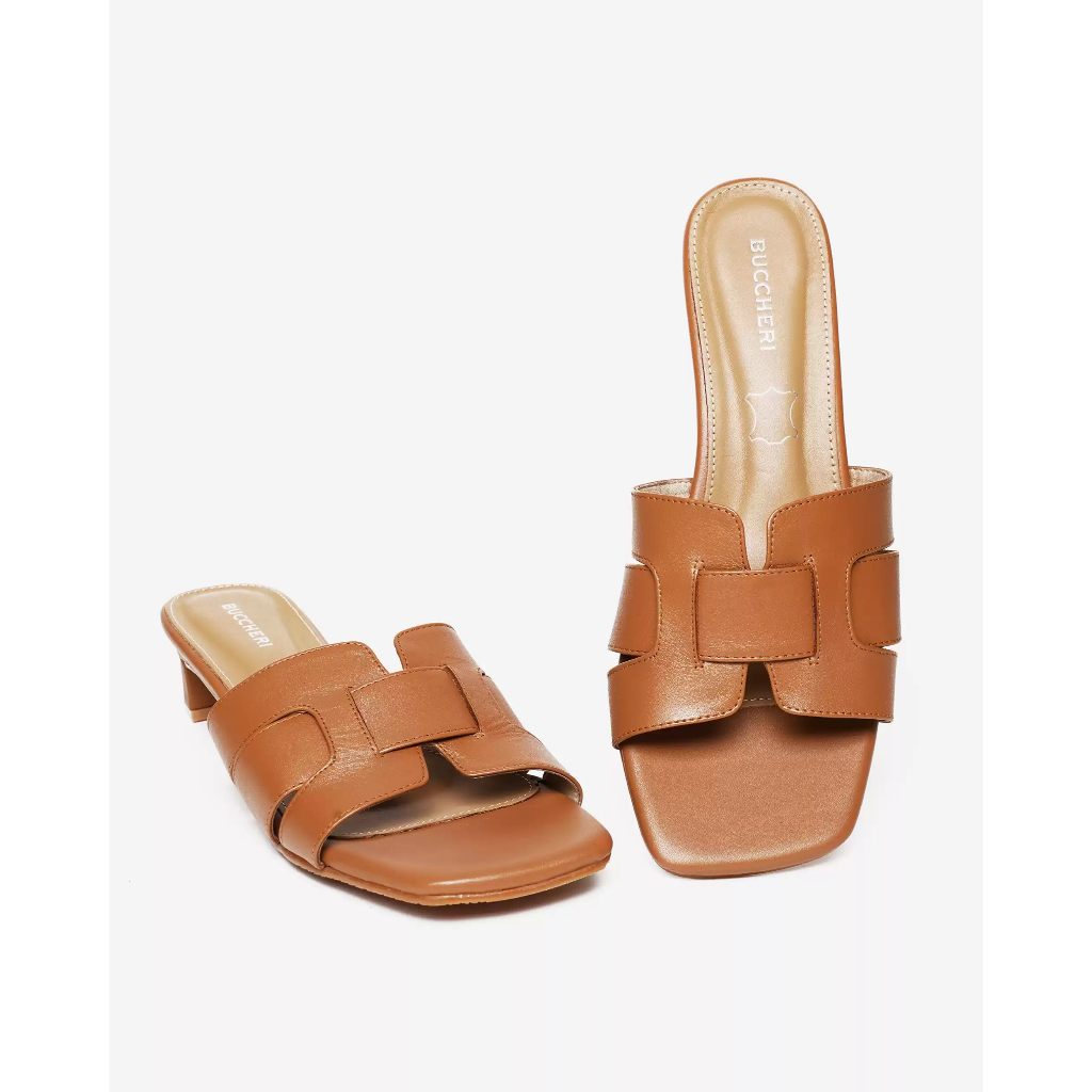 Buccheri Sandal Heels Kulit Wanita Yacinta - S1402