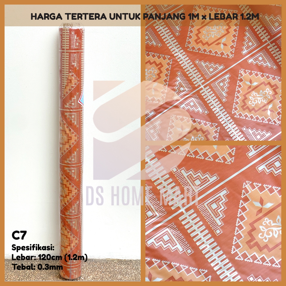 C7 - PER METER Karpet Lantai Tikar Plastik Vinyl METERAN dengan Lebar 1.2m