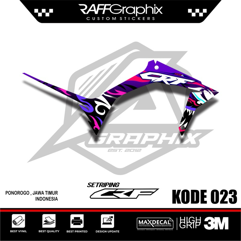 Decal striping crf/striping crf/sticker crf/striping terbaru/crf 150l /decal sticker crf terbaru/crf