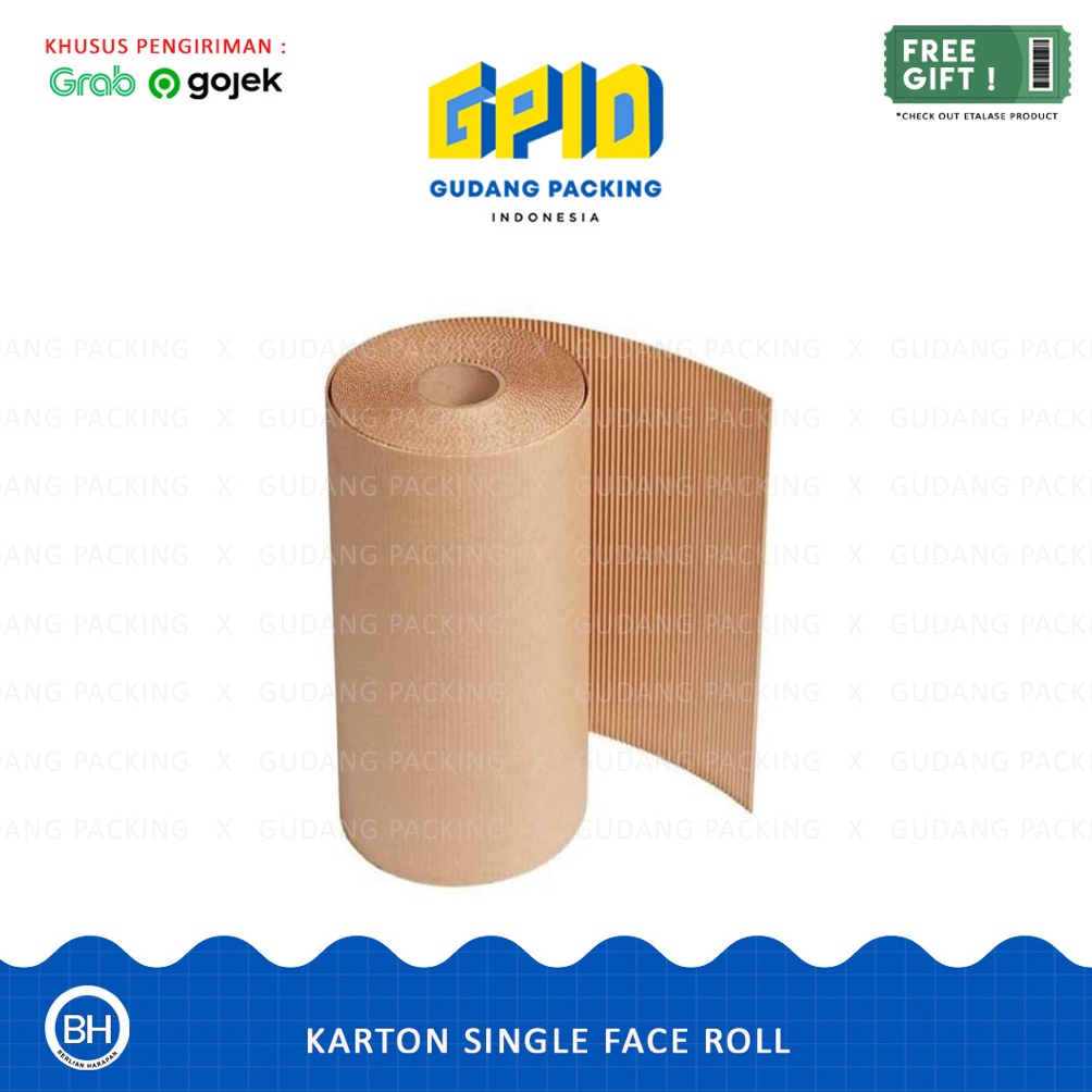 

KODE B98P GOSENDGRAB Karton Lembar Single Face Tinggi 2516 cm x 4 m