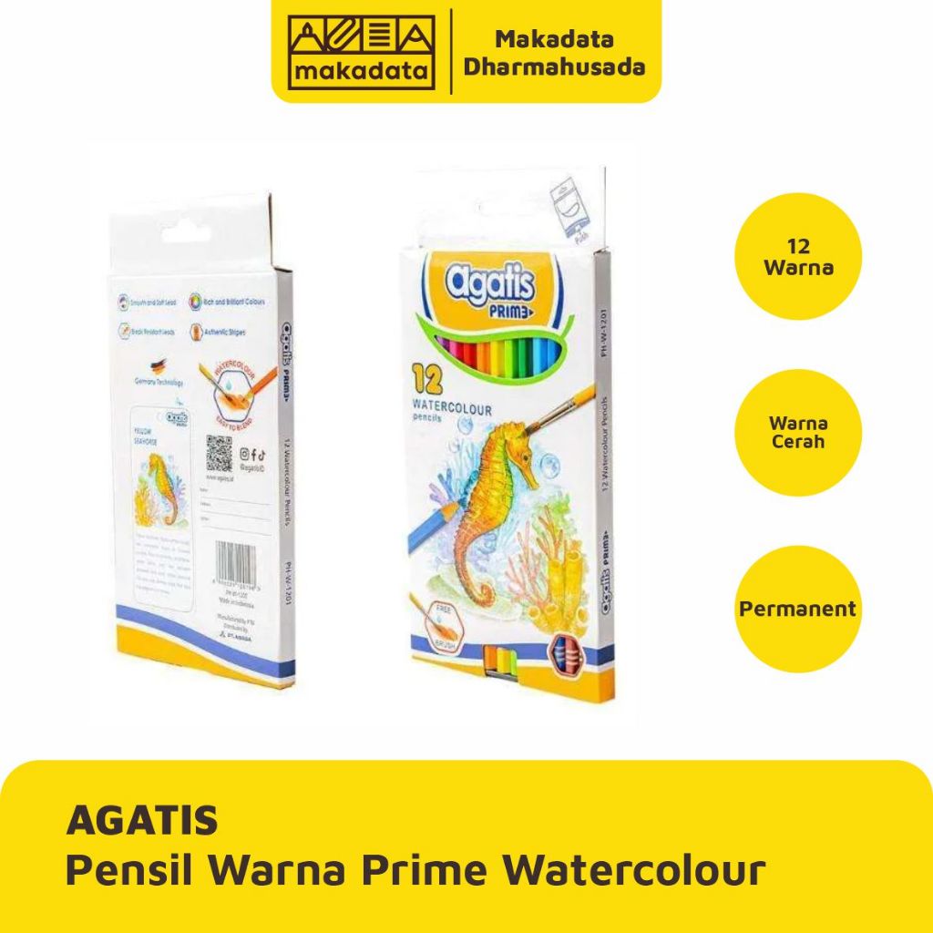 

PENSIL WARNA AGATIS 12 WARNA WATERCOLOUR (1 SET)
