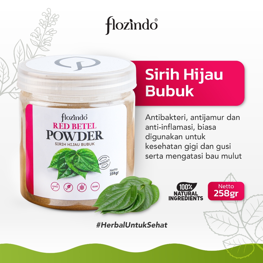 

Flozindo Red Betel Powder / Sirih Bubuk Murni