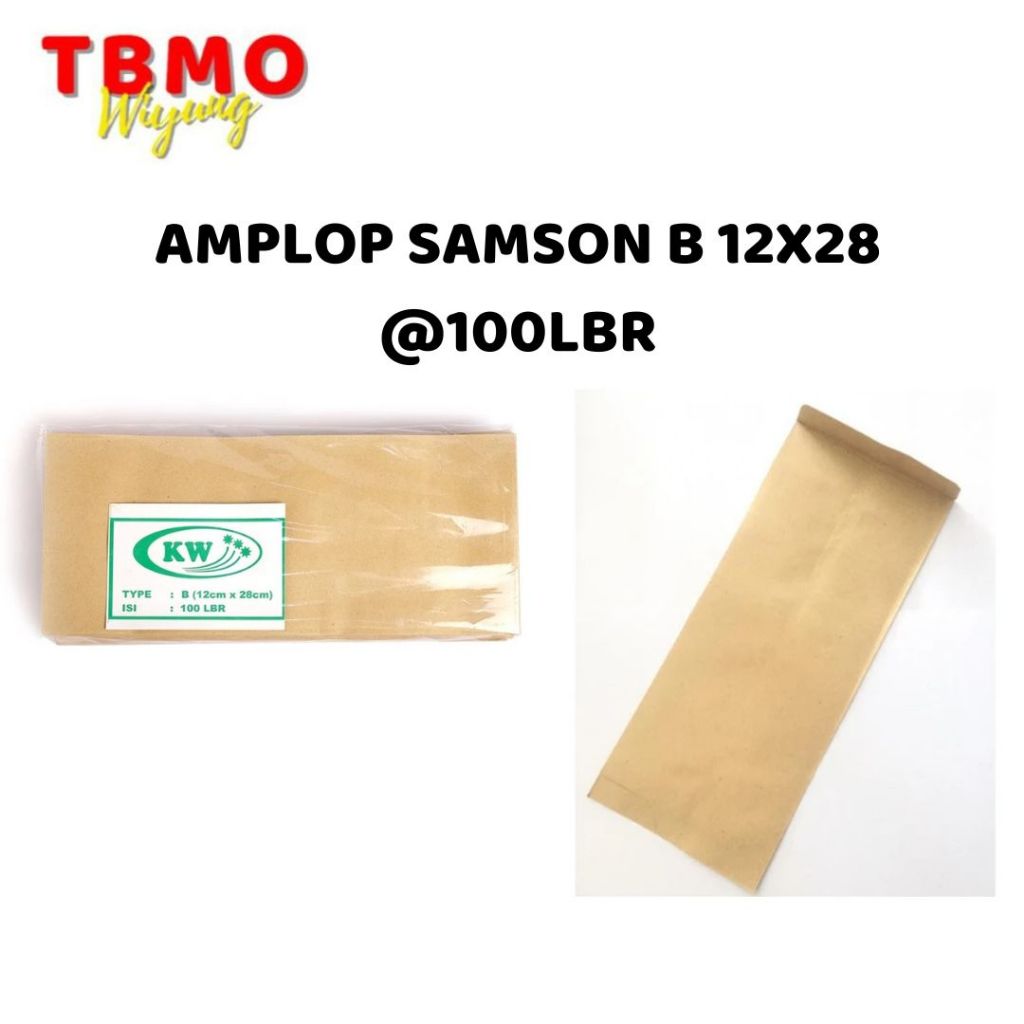 

TBMO AMPLOP SAMSON B 12X28 @100LBR